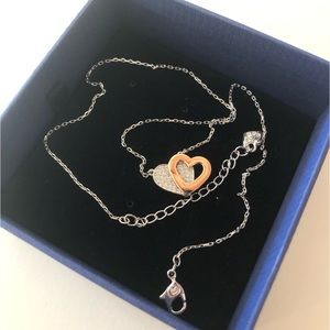 Swarovski Cupid Crystal Necklace Rose Gold